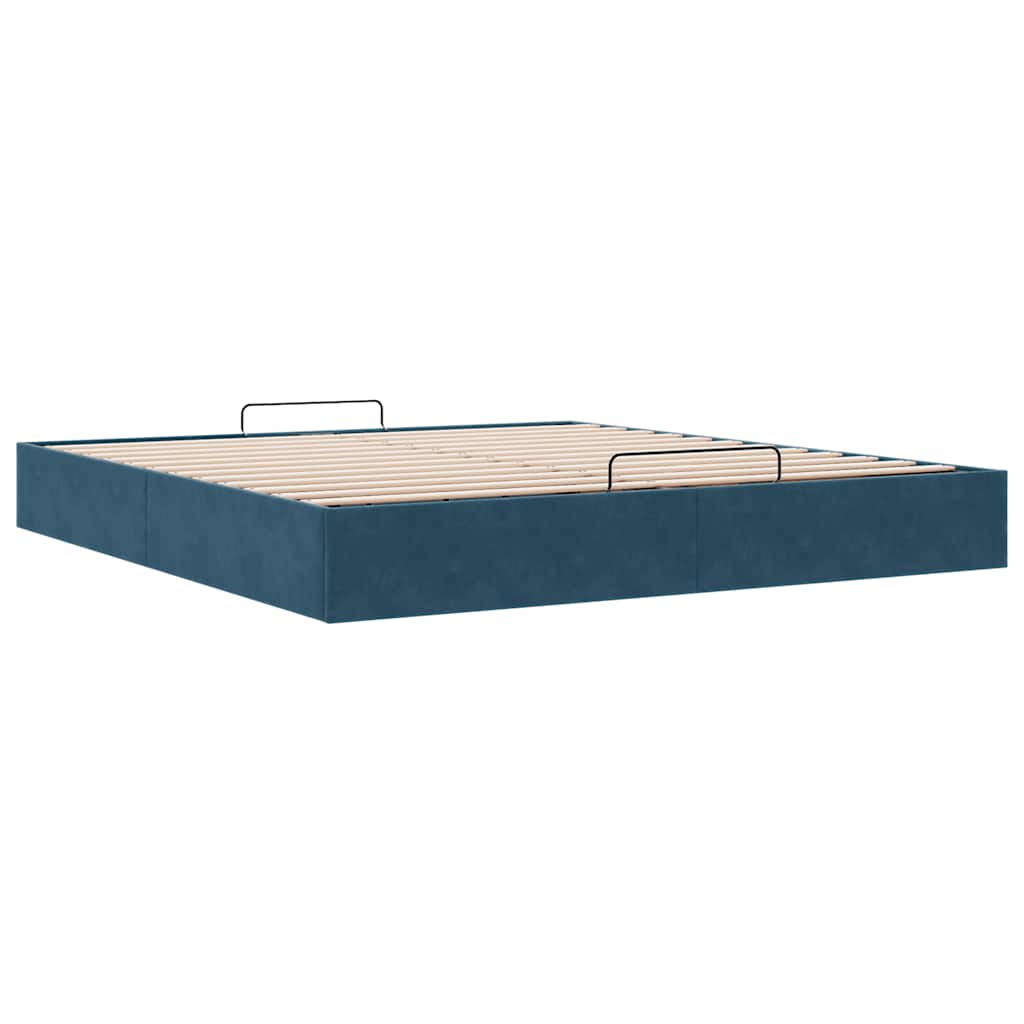 Struttura Letto Pouf senza Materasso 200x200 cm in Velluto | homemem39