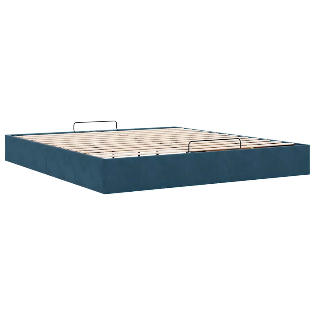Struttura Letto Pouf senza Materasso 200x200 cm in Velluto