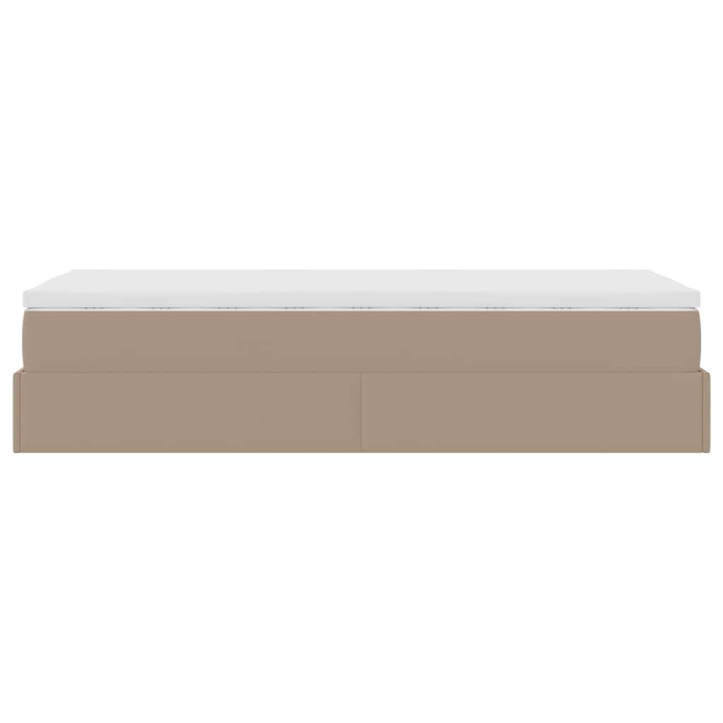 Struttura Letto Pouf con Materasso 90x190 cm Similpelle