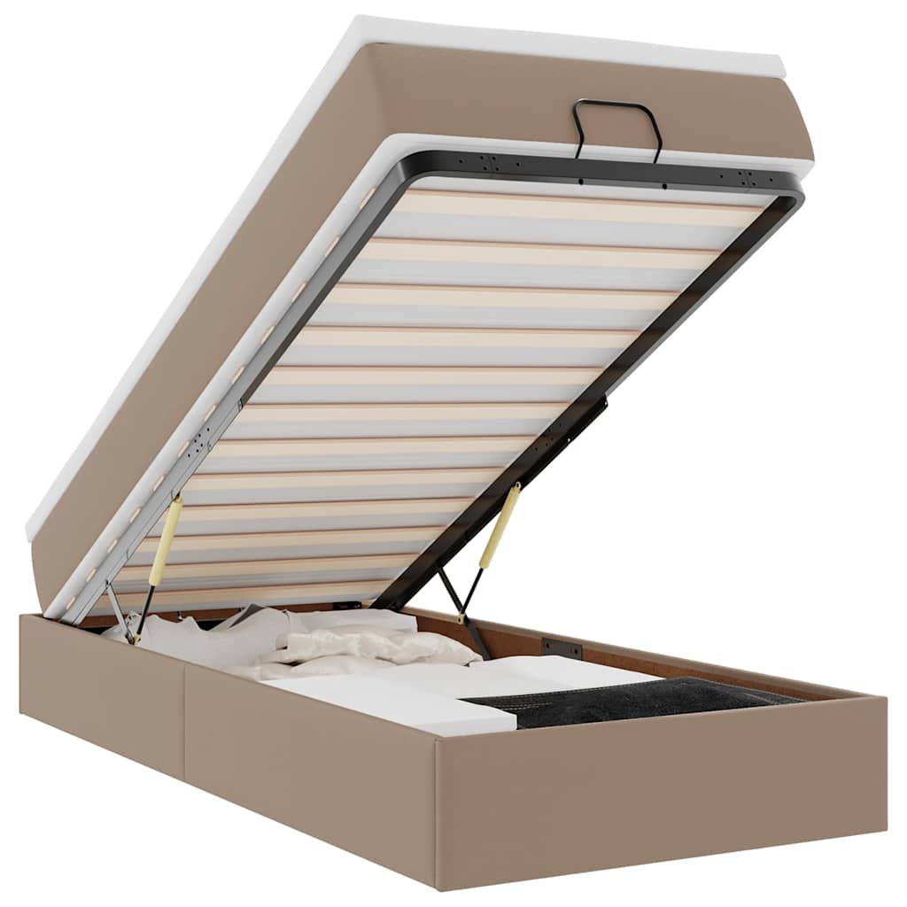 Struttura Letto Pouf con Materasso 90x200 cm Similpelle