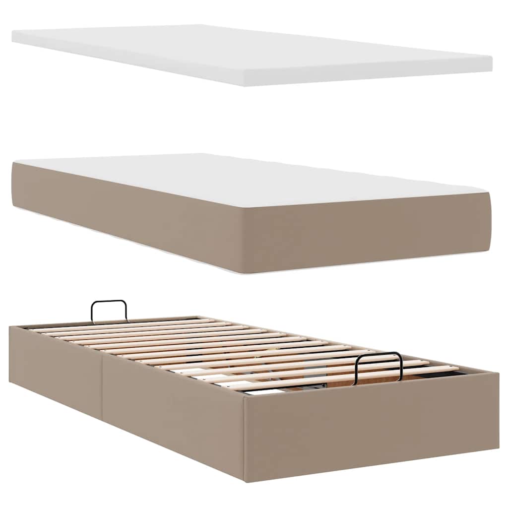 Struttura Letto Pouf con Materasso 100x200 cm Similpelle | homemem39