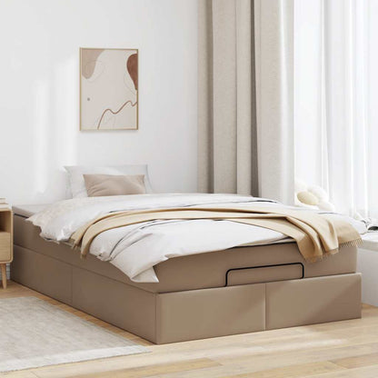 Struttura Letto Pouf con Materasso 120x190 cm Similpelle
