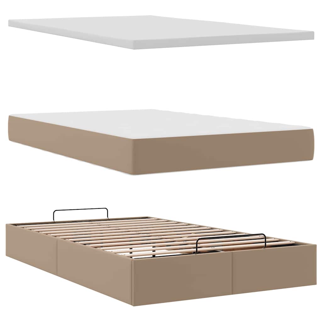 Struttura Letto Pouf con Materasso 120x190 cm Similpelle | homemem39