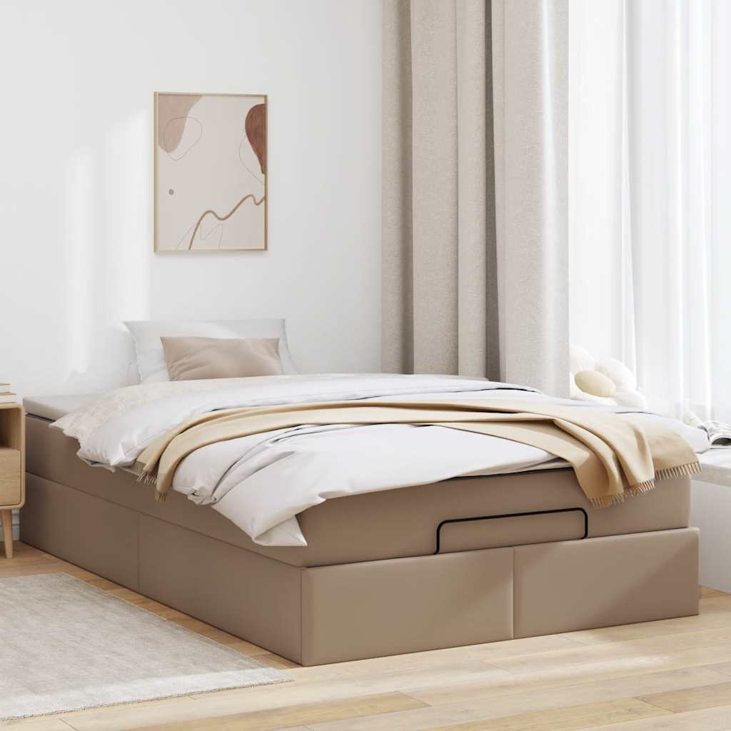 Struttura Letto Pouf con Materasso 120x200 cm Similpelle