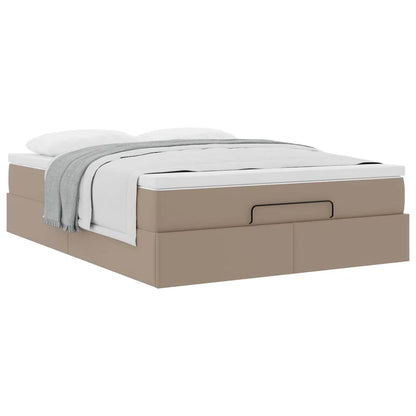 Struttura Letto Pouf con Materasso 140x190 cm Similpelle | homemem39