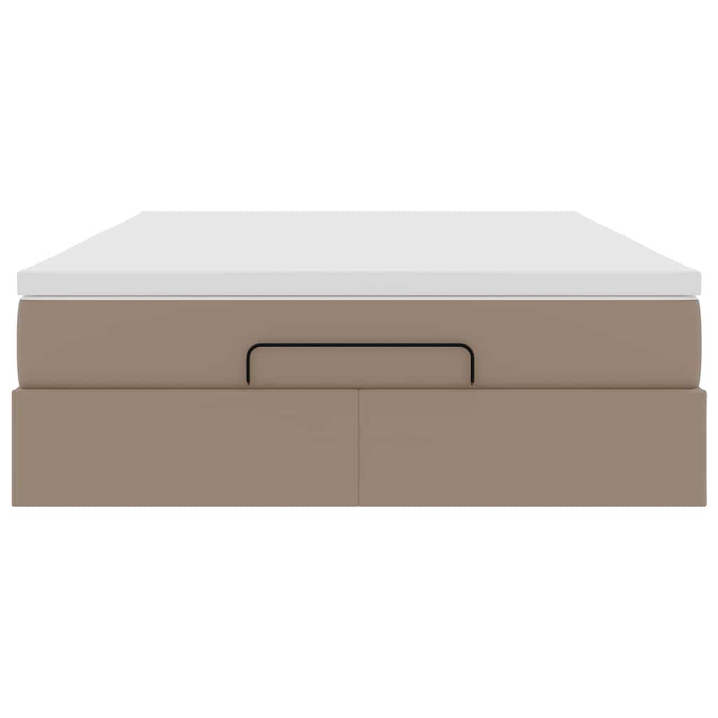Struttura Letto Pouf con Materasso 140x190 cm Similpelle | homemem39