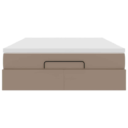 Struttura Letto Pouf con Materasso 140x190 cm Similpelle | homemem39