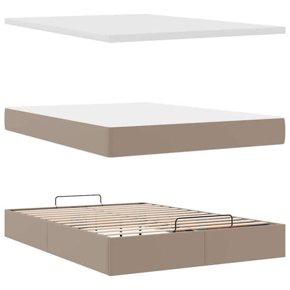 Struttura Letto Pouf con Materasso 140x190 cm Similpelle | homemem39