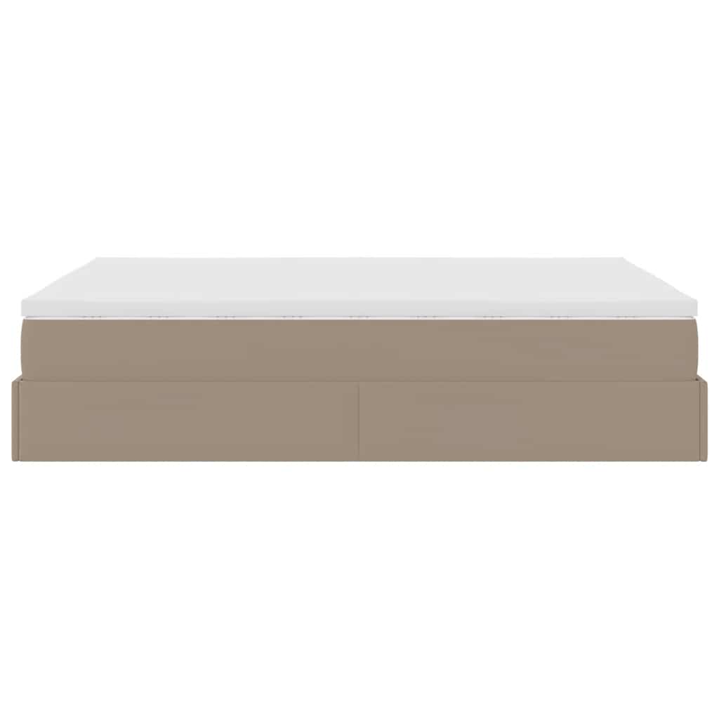 Struttura Letto Pouf con Materasso 140x190 cm Similpelle | homemem39