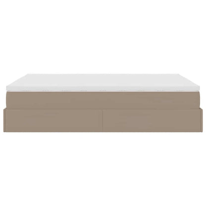 Struttura Letto Pouf con Materasso 140x190 cm Similpelle | homemem39