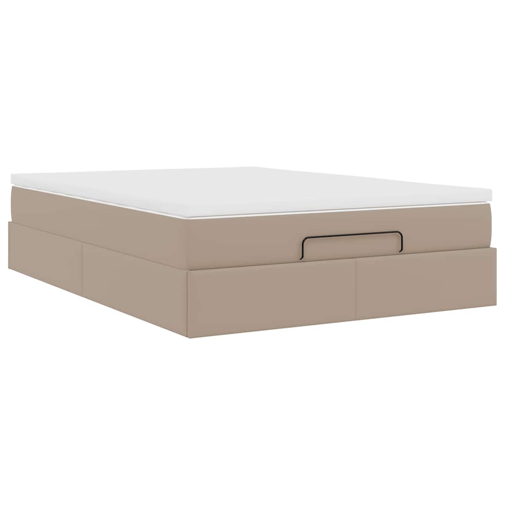 Struttura Letto Pouf con Materasso 140x190 cm Similpelle | homemem39