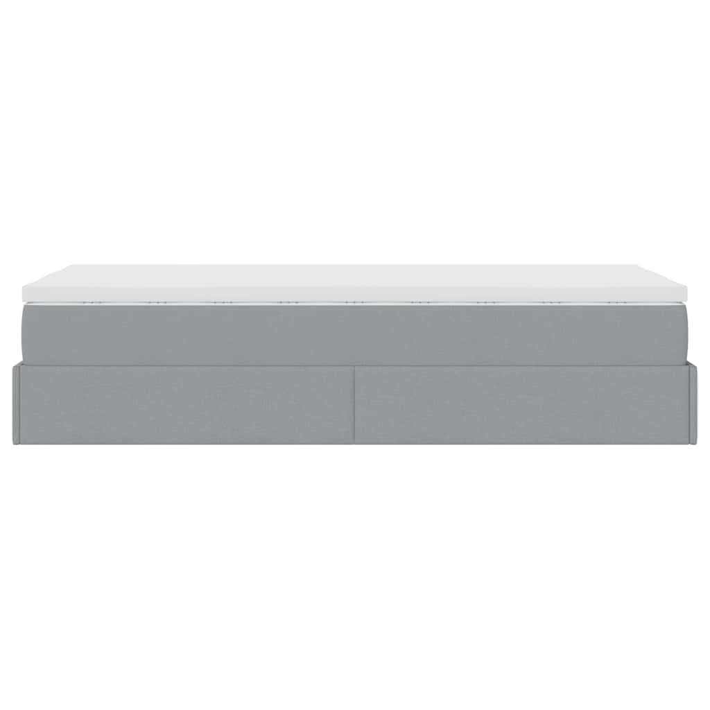 Struttura Letto Pouf con Materasso 80x200 cm in Tessuto