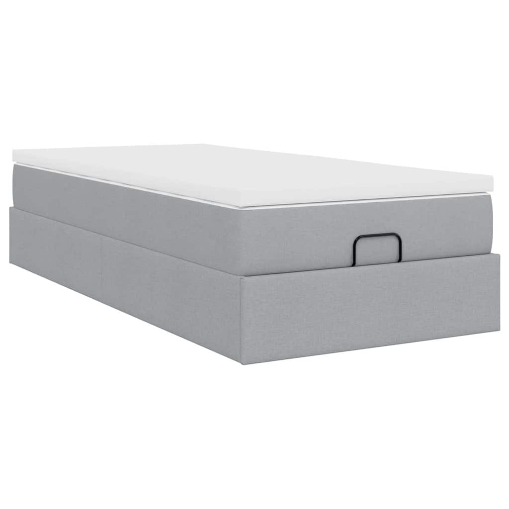 Struttura Letto Pouf con Materasso 80x200 cm in Tessuto