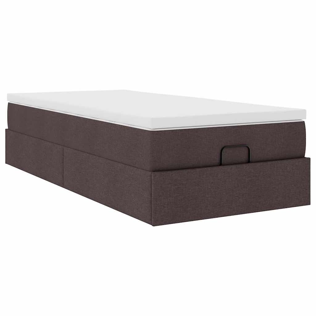 Struttura Letto Pouf con Materasso 80x200 cm in Tessuto