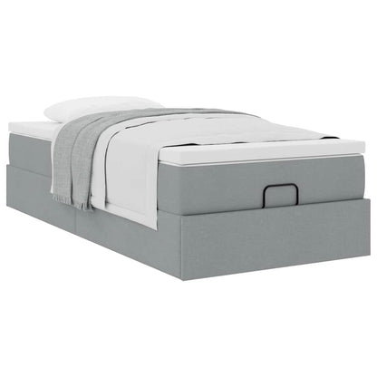 Struttura Letto Pouf con Materasso 90x190 cm in Tessuto | homemem39