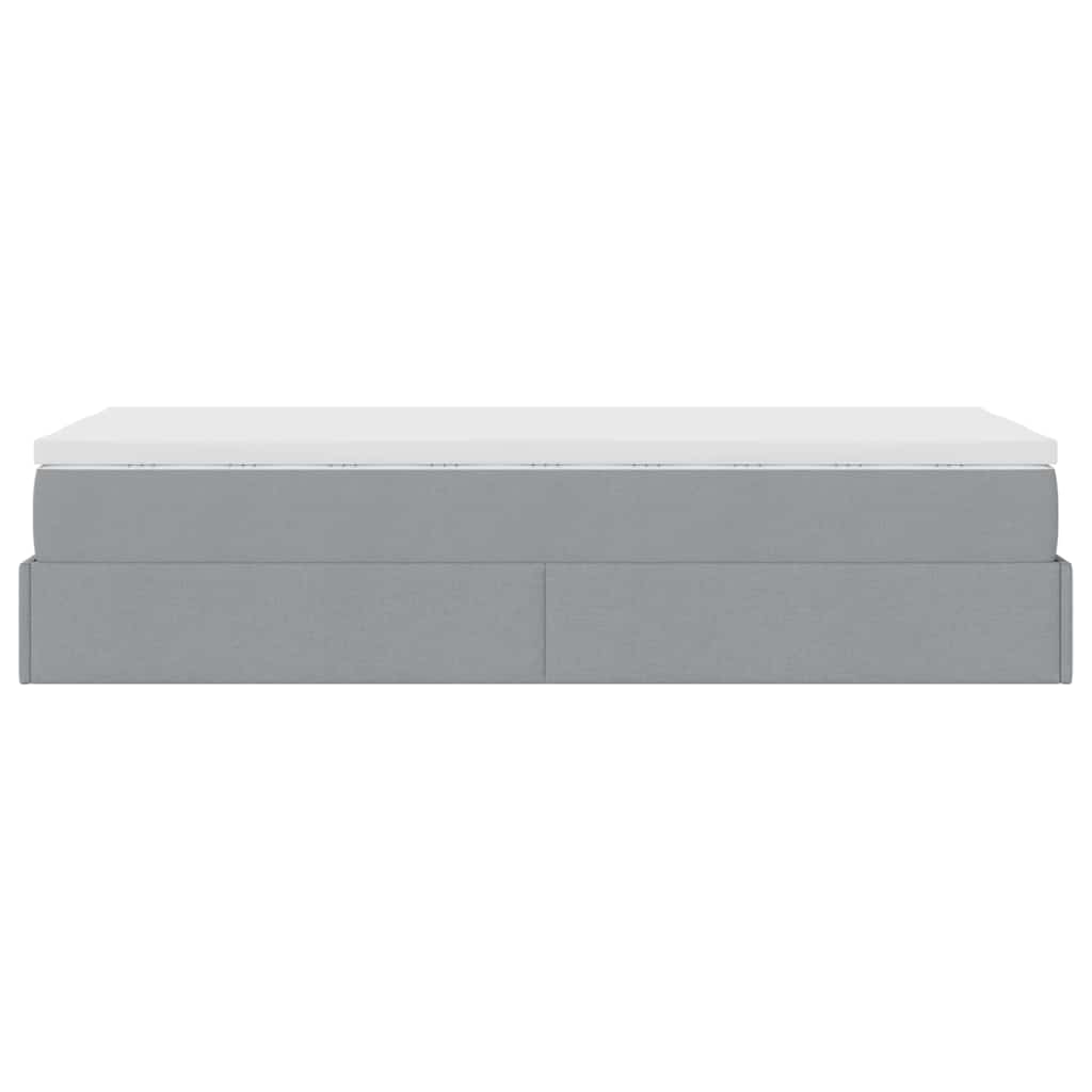 Struttura Letto Pouf con Materasso 90x190 cm in Tessuto | homemem39