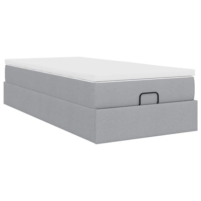 Struttura Letto Pouf con Materasso 90x190 cm in Tessuto | homemem39