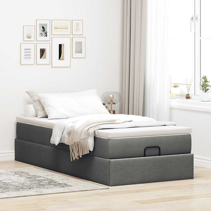 Struttura Letto Pouf con Materasso 90x190 cm in Tessuto