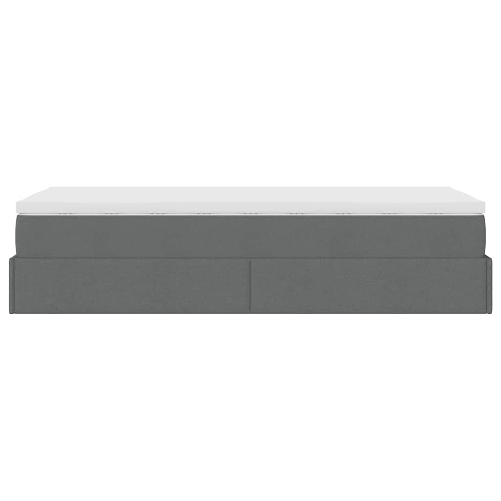Struttura Letto Pouf con Materasso 90x190 cm in Tessuto
