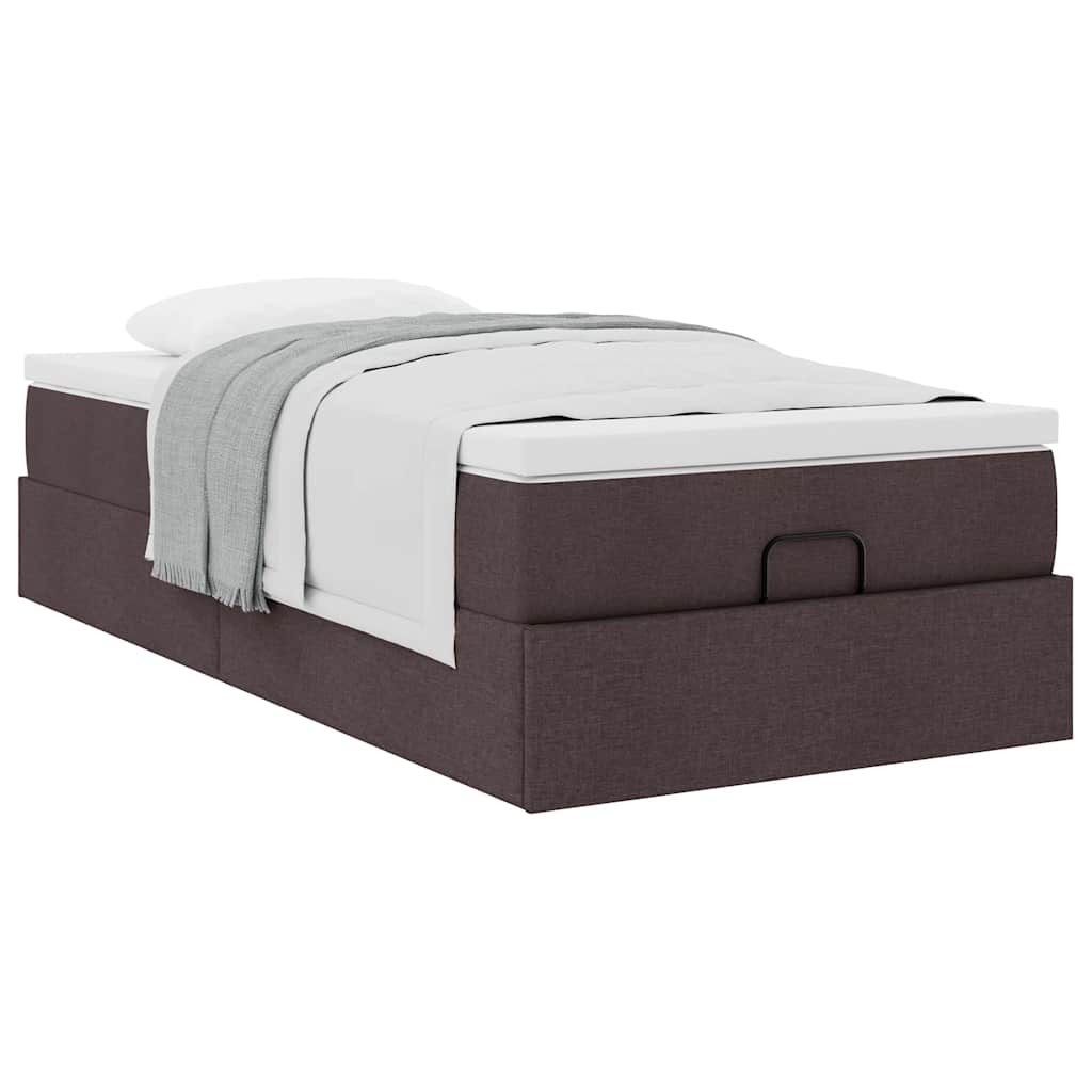 Struttura Letto Pouf con Materasso 90x190 cm in Tessuto | homemem39