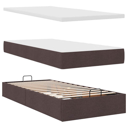 Struttura Letto Pouf con Materasso 90x190 cm in Tessuto