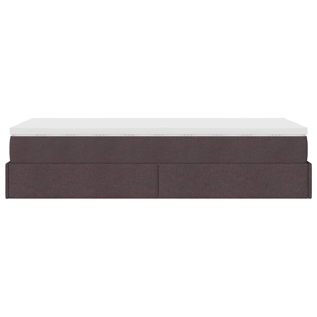Struttura Letto Pouf con Materasso 90x190 cm in Tessuto | homemem39