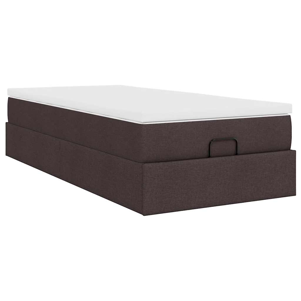 Struttura Letto Pouf con Materasso 90x190 cm in Tessuto