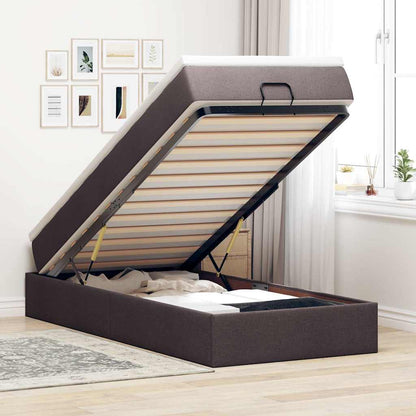 Struttura Letto Pouf con Materasso 90x190 cm in Tessuto | homemem39