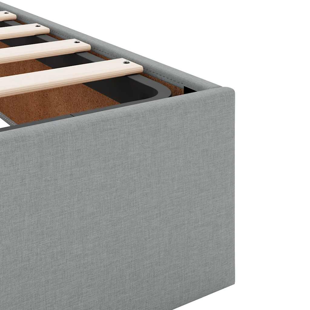 Struttura Letto Pouf con Materasso 90x200 cm in Tessuto
