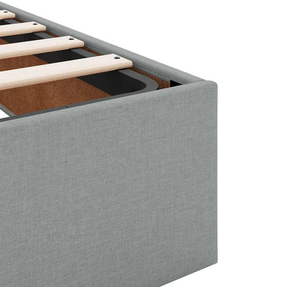 Struttura Letto Pouf con Materasso 90x200 cm in Tessuto