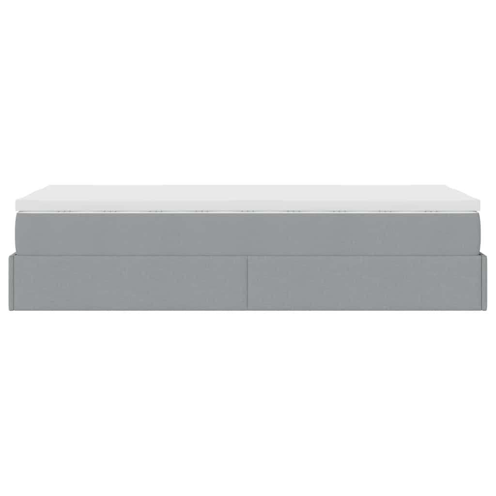 Struttura Letto Pouf con Materasso 90x200 cm in Tessuto
