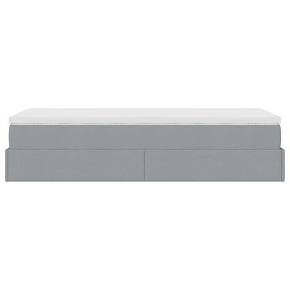 Struttura Letto Pouf con Materasso 90x200 cm in Tessuto