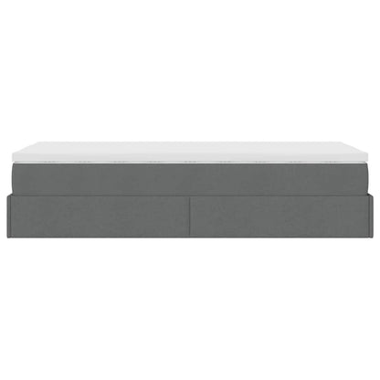 Struttura Letto Pouf con Materasso 90x200 cm in Tessuto