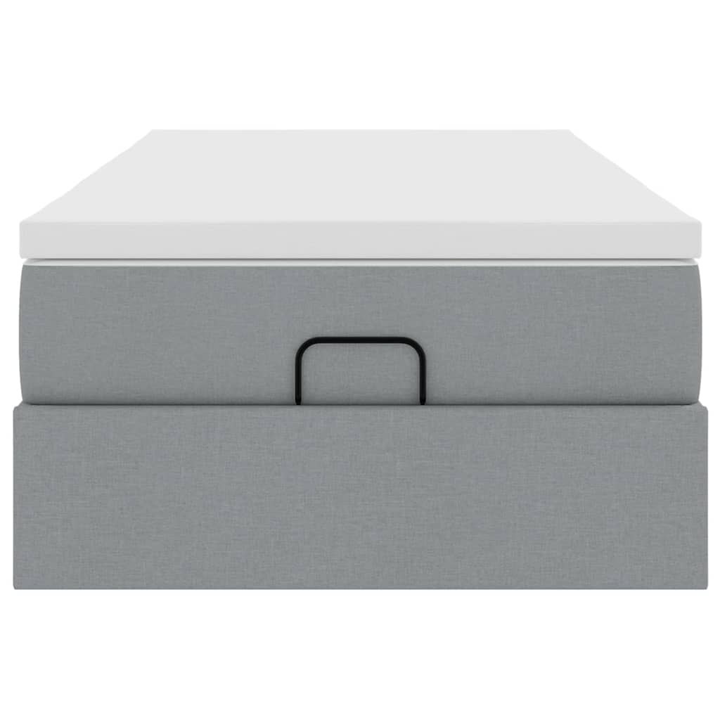 Struttura Letto Pouf con Materasso 100x200 cm in Tessuto - homemem39