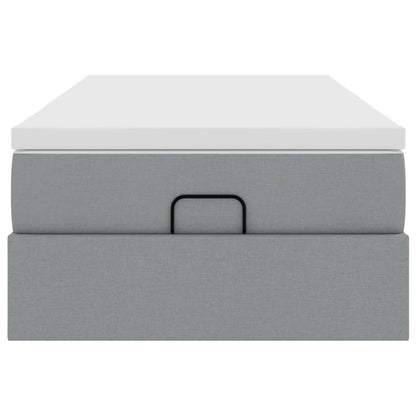 Struttura Letto Pouf con Materasso 100x200 cm in Tessuto - homemem39