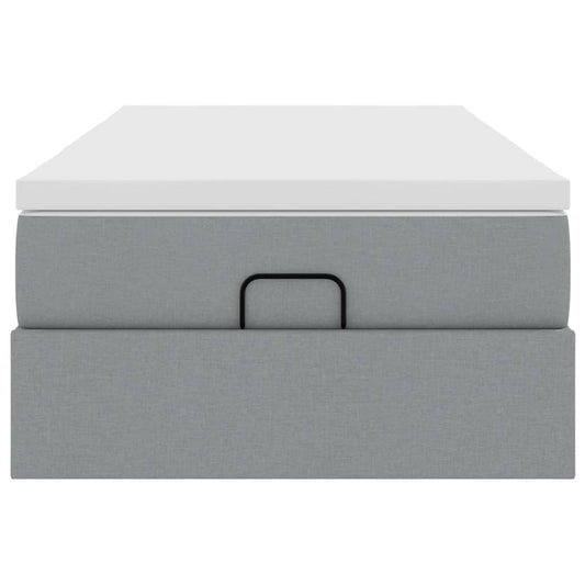 Struttura Letto Pouf con Materasso 100x200 cm in Tessuto