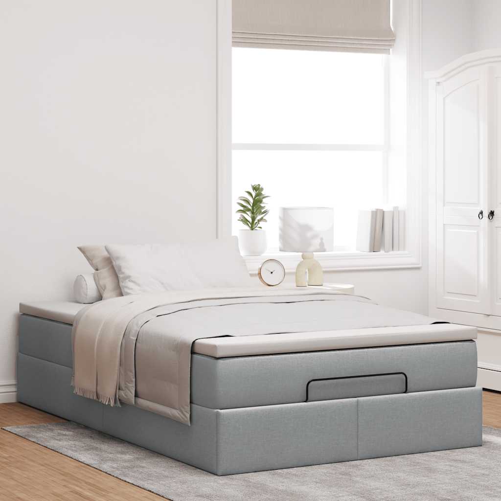 Struttura Letto Pouf con Materasso 120x200 cm in Tessuto