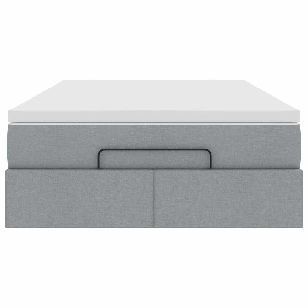 Struttura Letto Pouf con Materasso 120x200 cm in Tessuto