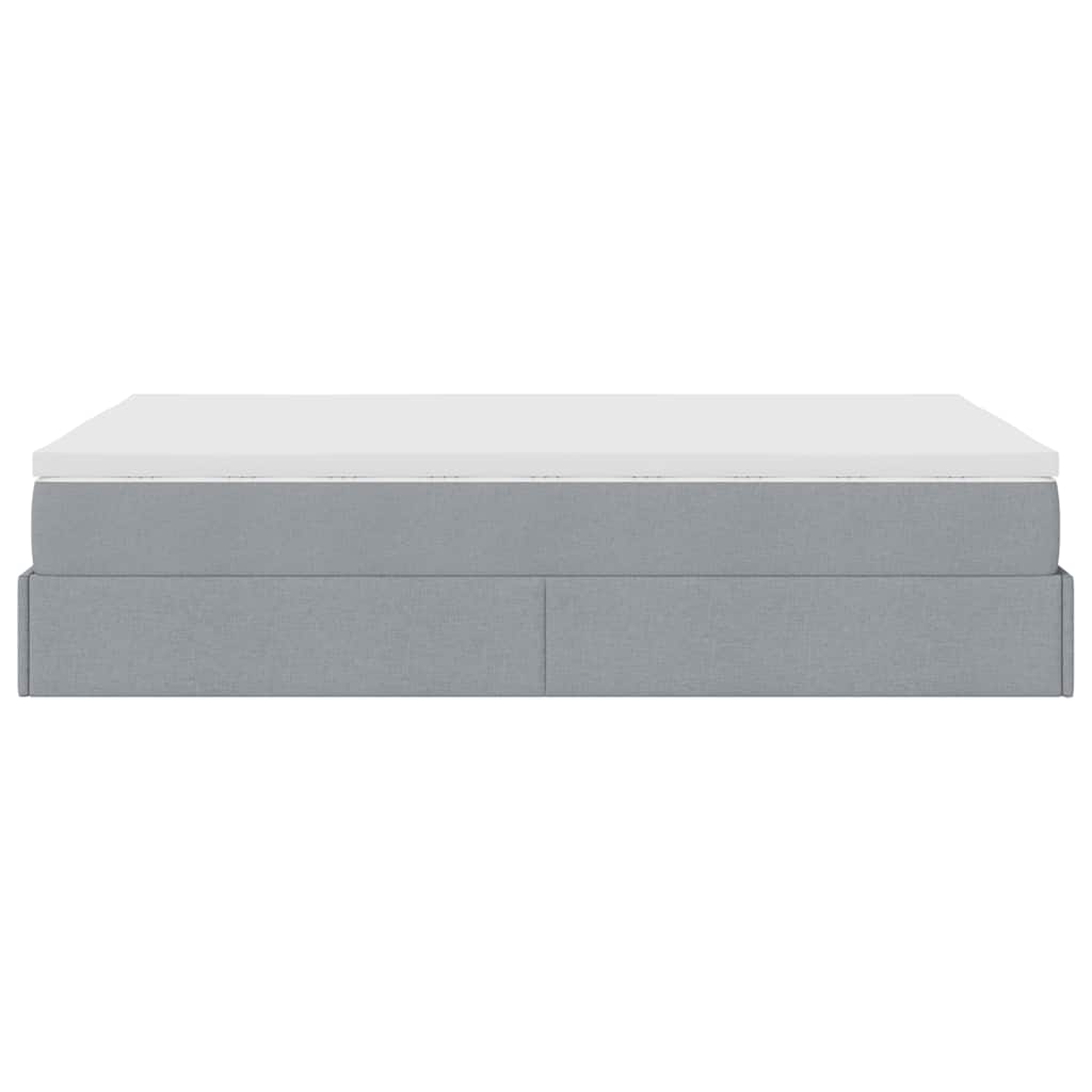 Struttura Letto Pouf con Materasso 120x200 cm in Tessuto