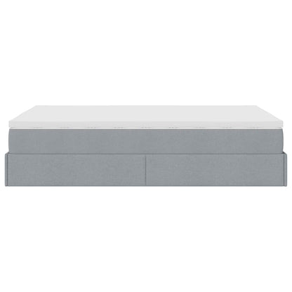 Struttura Letto Pouf con Materasso 120x200 cm in Tessuto