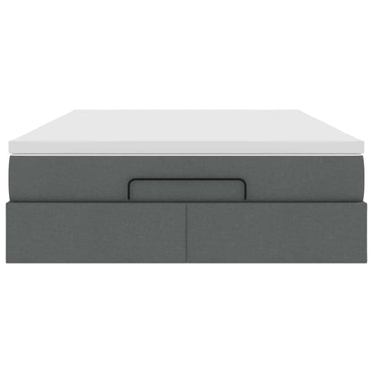 Struttura Letto Pouf con Materasso 140x190 cm in Tessuto