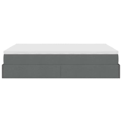 Struttura Letto Pouf con Materasso 140x190 cm in Tessuto