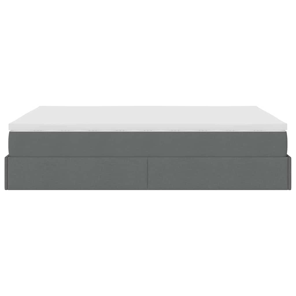 Struttura Letto Pouf con Materasso 140x200 cm in Tessuto