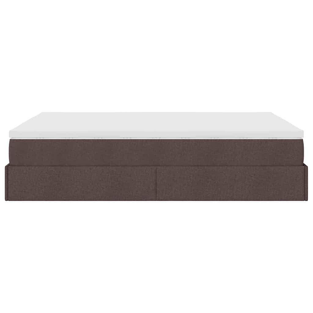 Struttura Letto Pouf con Materasso 140x200 cm in Tessuto