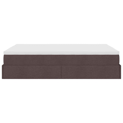 Struttura Letto Pouf con Materasso 140x200 cm in Tessuto