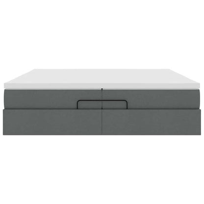 Struttura Letto Pouf con Materassi 200x200 cm in Tessuto | homemem39