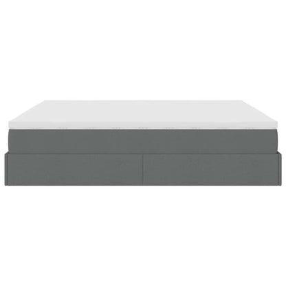 Struttura Letto Pouf con Materassi 200x200 cm in Tessuto | homemem39