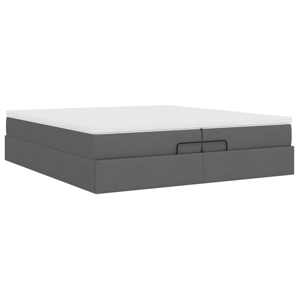 Struttura Letto Pouf con Materassi 200x200 cm in Tessuto | homemem39