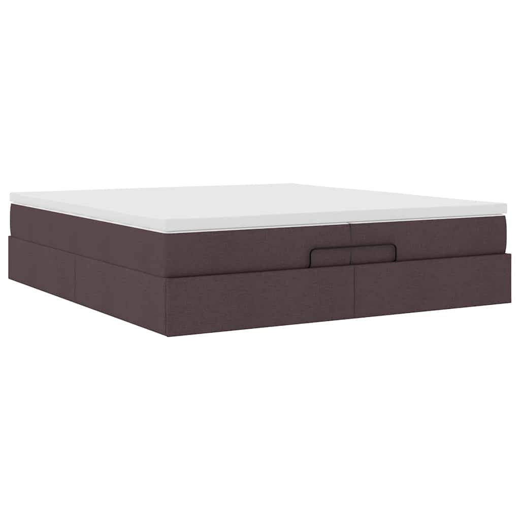 Struttura Letto Pouf con Materassi 200x200 cm in Tessuto | homemem39
