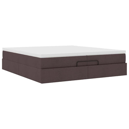 Struttura Letto Pouf con Materassi 200x200 cm in Tessuto | homemem39